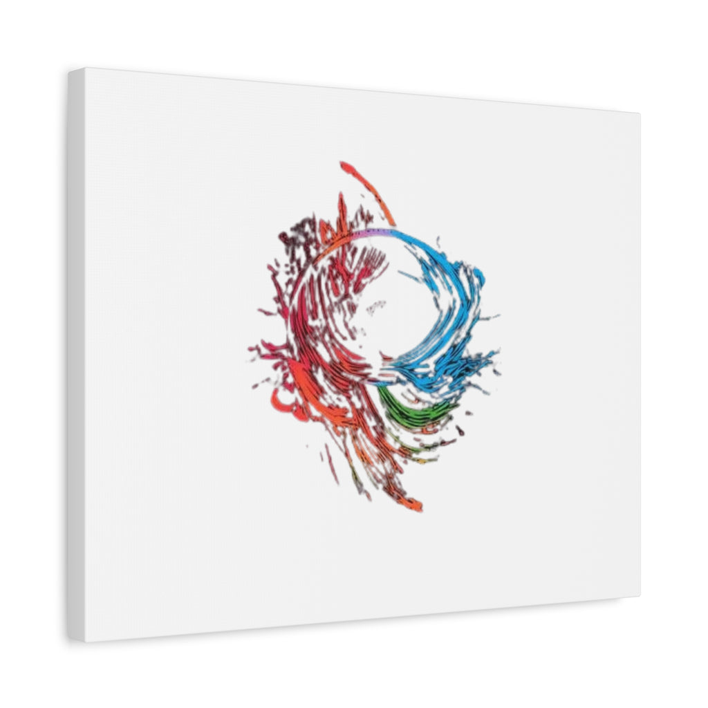 Abstract Color Splash Canvas Print — Modern Watercolor Circle Art on Matte Stretched Canvas