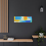 Abstract Color Field Matte Canvas Print — Vibrant Blue, Yellow & Red Stretched Wall Art thumbnail 70