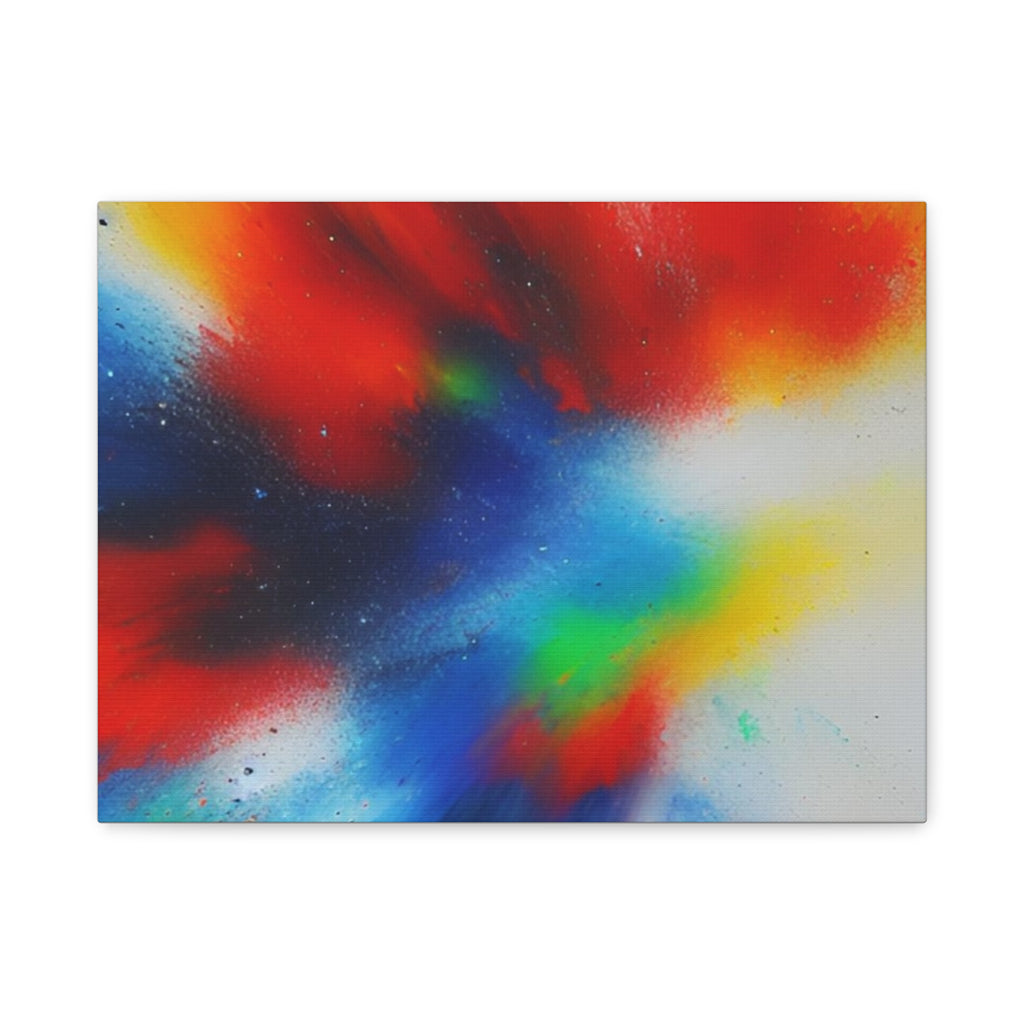 Abstract Color Burst Canvas Print — Vibrant Stretched Matte Wall Art