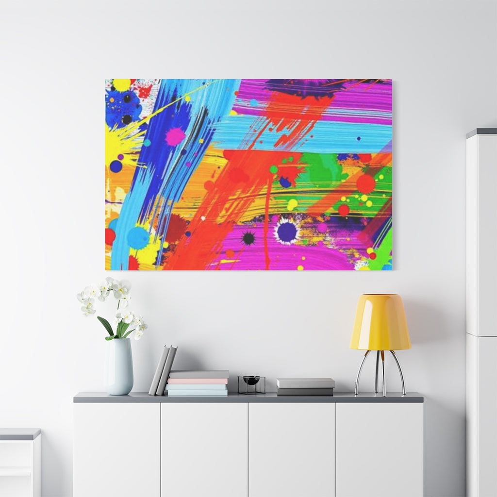 Abstract Color Splash Canvas Print — Vibrant Modern Wall Art