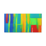 Abstract Rainbow Blocks Matte Canvas Print thumbnail 6