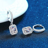 1 Carat 925 Sterling Silver Moissanite Drop Earrings thumbnail 4