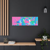 Neon Splash Abstract Canvas Print – Bright Pink & Aqua Modern Wall Art thumbnail 82