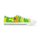 Women's Low Top Sneakers — Vibrant Tropical Abstract Print thumbnail 1