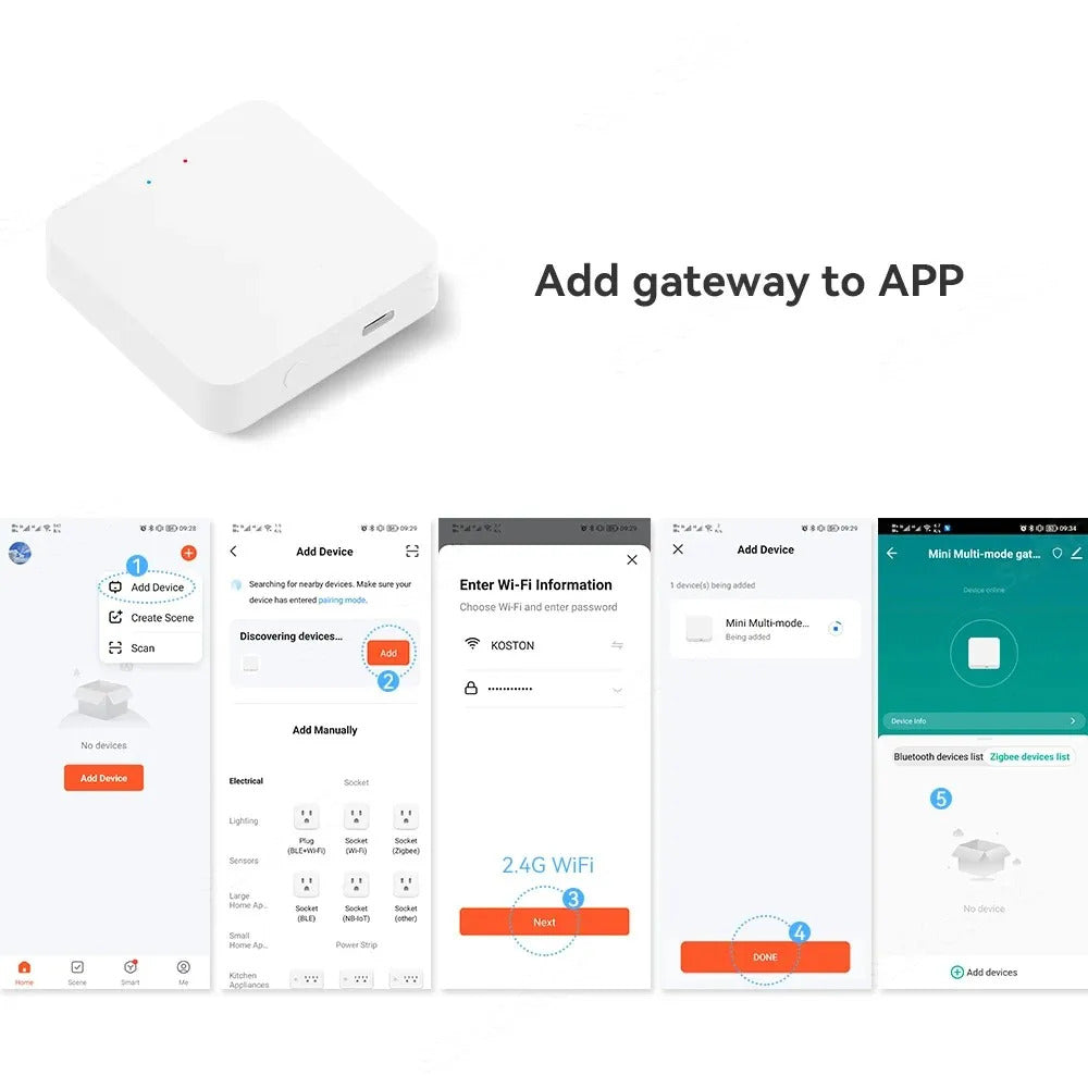 Tuya Wireless Smart Multi-Mode Gateway Hub – Bluetooth & ZigBee Mesh, Smart Life App, Alexa & Google Home Compatible