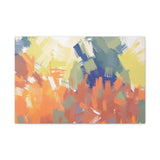 Abstract Colorful Brushstroke Matte Canvas Wall Art – Vibrant Orange & Green Stretched Print thumbnail 41