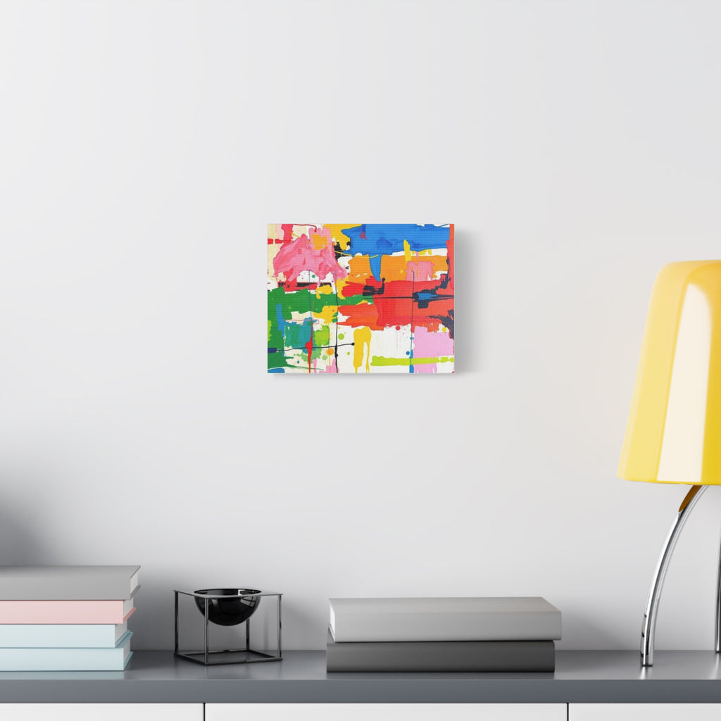 Abstract Color Splash Matte Canvas Print — Vibrant Modern Wall Art