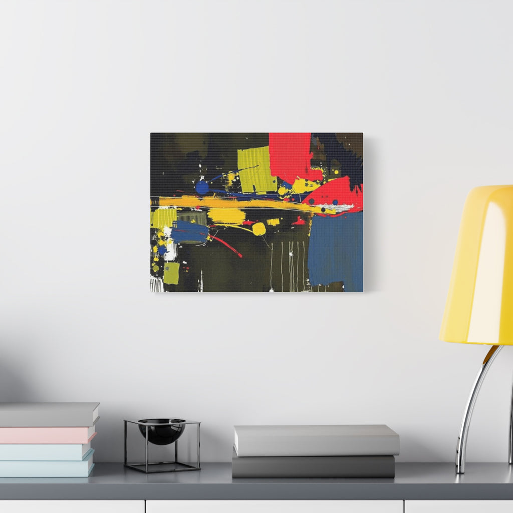 Abstract Color Splash Matte Canvas Print — Modern Stretched Wall Art
