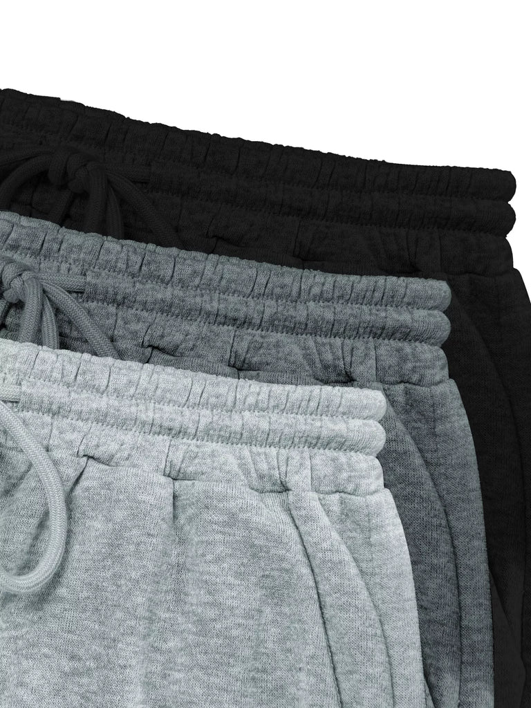 3 Piece Drawstring Joggers with Pockets
