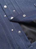 Men's Snap Down Long Sleeve Denim Jacket thumbnail 6