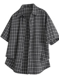 Men's Plus Size Plaid Short Sleeve Shirt thumbnail 5
