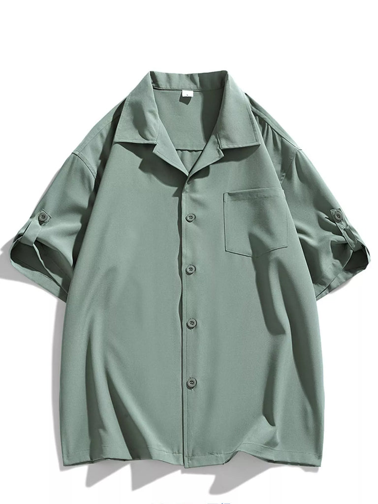 Men's Plus Size Casual Short-Sleeve Shirt