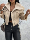 Sherpa Trim Cropped Jacket thumbnail 6