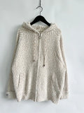 Zip Up Drawstring Long Sleeve Hooded Sweater thumbnail 17