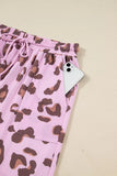 Drawstring Leopard Print Patch Pocket Loose Pants thumbnail 7