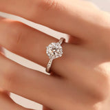 1 Carat 925 Sterling Silver Moissanite Ring thumbnail 2