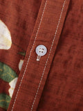 Men's Plus Size Floral Print Short Sleeve Shirt thumbnail 6