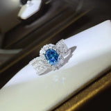 1 Carat Moissanite Zircon 925 Sterling Silver Ring thumbnail 2