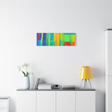 Abstract Rainbow Blocks Matte Canvas Print thumbnail 69