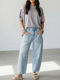 Square Crochet Detail Loose T Shirt thumbnail 5