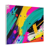 Abstract Neon Brushstroke Canvas Print — Colorful Modern Wall Art thumbnail 56