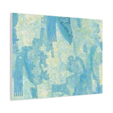 Abstract Aqua Brushstroke Canvas Print — Coastal Blue Wall Art thumbnail 65