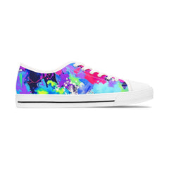 Colorful tie-dye sneaker on a white background