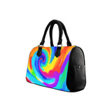 Abstract Art Barrel Type Handbag – Canvas & PU Leather Printed Handbag thumbnail 2