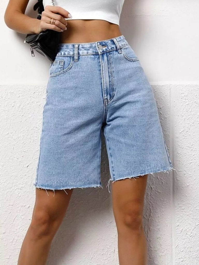 High Waist Denim Shorts