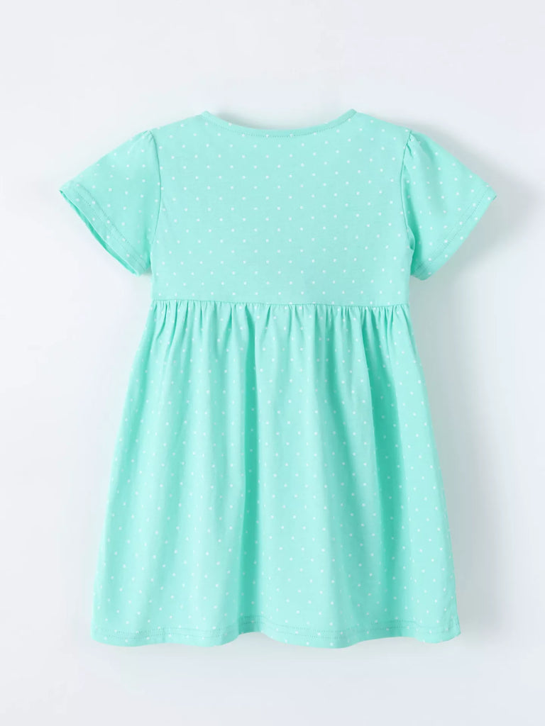 Children's Bunny Print Button Detail Dress