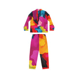 Satin Pajamas — Vibrant Abstract Color Splash Sleep Set thumbnail 3