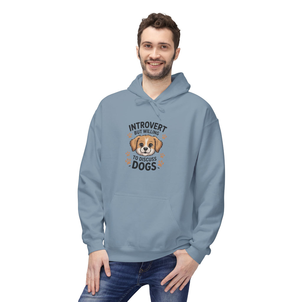 Introvert But Willing To Discuss Dogs Hoodie — Cute Dog Lover Pullover