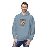 Introvert But Willing To Discuss Dogs Hoodie — Cute Dog Lover Pullover thumbnail 75