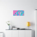 Neon Splash Abstract Canvas Print – Bright Pink & Aqua Modern Wall Art thumbnail 57