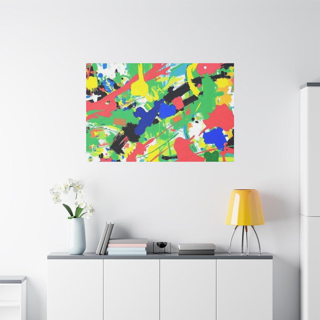 Abstract Color Splash Canvas Print — Vibrant Modern Wall Art