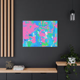 Neon Splash Abstract Canvas Print – Bright Pink & Aqua Modern Wall Art thumbnail 79