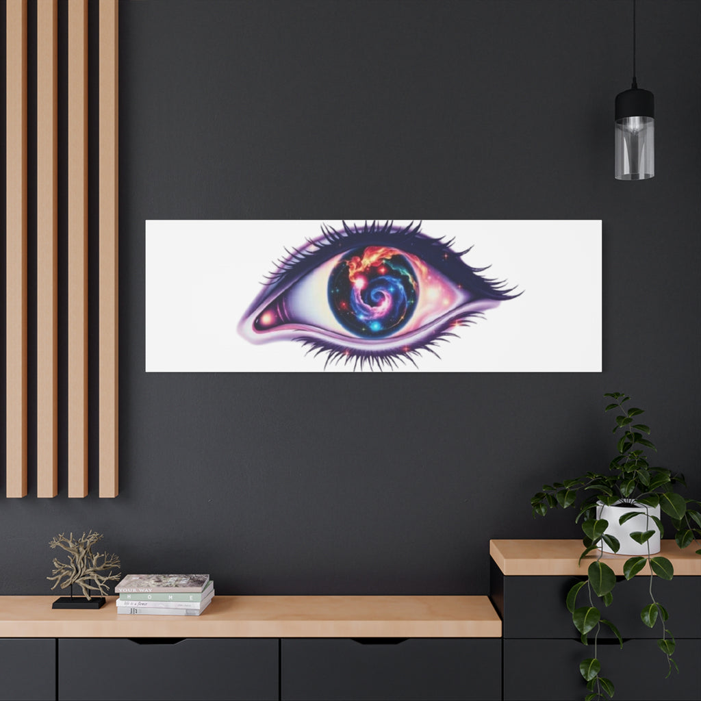 Cosmic Eye Canvas Print — Galaxy Eye Matte Stretched Wall Art