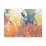 Abstract Colorful Brushstroke Matte Canvas Wall Art – Vibrant Orange & Green Stretched Print thumbnail 29