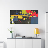 Abstract Color Splash Matte Canvas Print — Modern Stretched Wall Art thumbnail 96