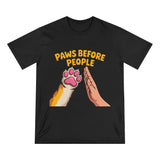 Paws Before People T-Shirt — Cute Cat Paw High-Five Tee for Cat Lovers thumbnail 2
