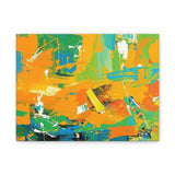 Abstract Orange & Green Canvas Art — Vibrant Modern Wall Decor thumbnail 2