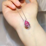5 Carat 925 Sterling Silver Moissanite Pendant Necklace thumbnail 2