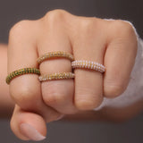 18K Gold-Plated Inlaid Zircon Ring thumbnail 8