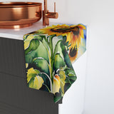 Sunflower Watercolor Hand Towel — Bright Floral Kitchen & Guest Towel thumbnail 3