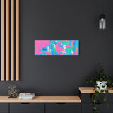 Neon Splash Abstract Canvas Print – Bright Pink & Aqua Modern Wall Art thumbnail 70