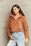 Zip-Up Collared Teddy Jacket thumbnail 3