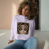 Art Nouveau Medusa Crop Hoodie — Vintage Goddess Graphic thumbnail 16