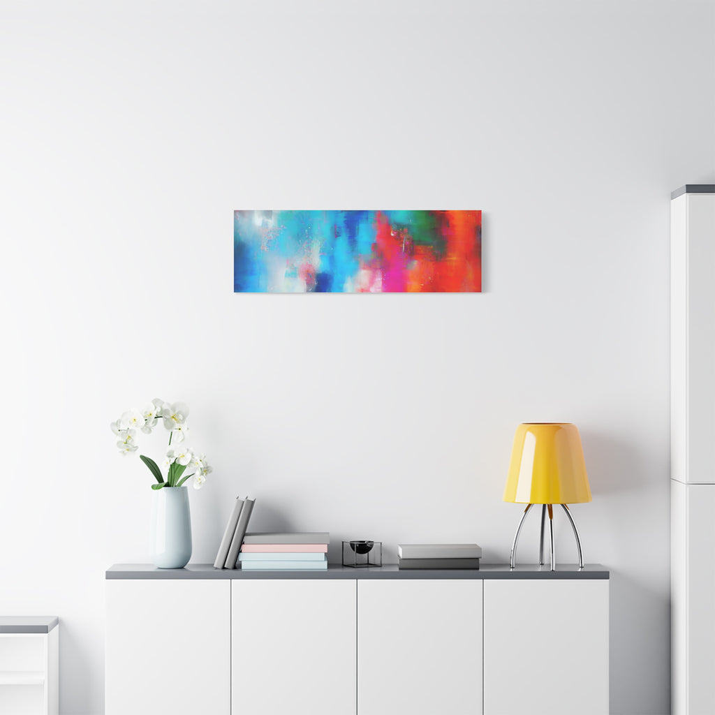 Vibrant Abstract Color Splash Matte Canvas Print