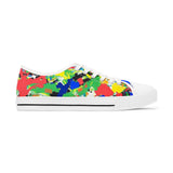 Color Splash Low Top Sneakers — Vibrant Abstract Women's Canvas Shoes thumbnail 3