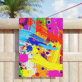 Abstract Neon Paint Brushstroke Beach Towel — Vibrant Color Splash Summer Towel thumbnail 8
